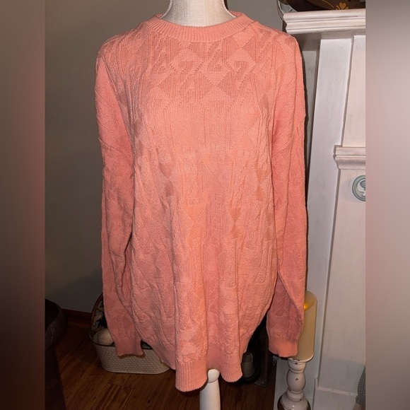 Vintage Cross & Winsor ladies sweater super cozy. Peachy orange. Size XL - Picture 1 of 12